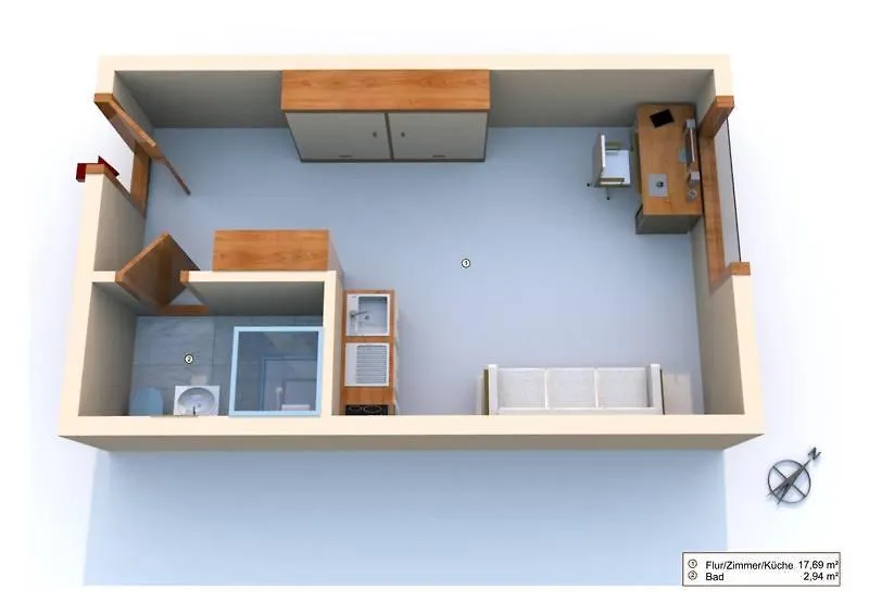 Munchen Sudseite Appartement 0*, 慕尼黑 德国